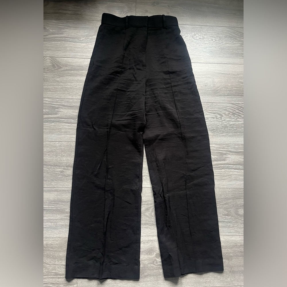 WAYF Anthropologie Wide Leg Black Pants Size S Career Work Professional Casual